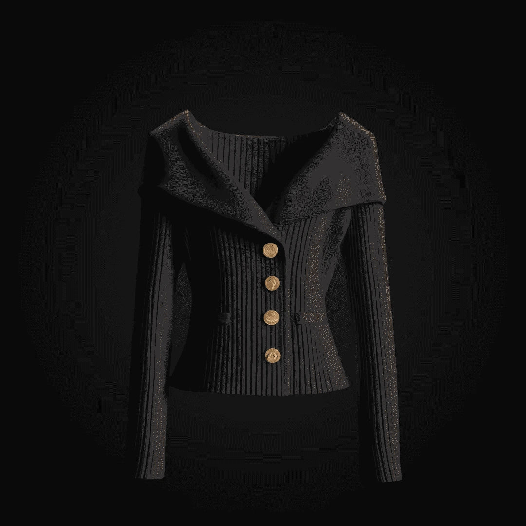 Bardot-Strickjacke