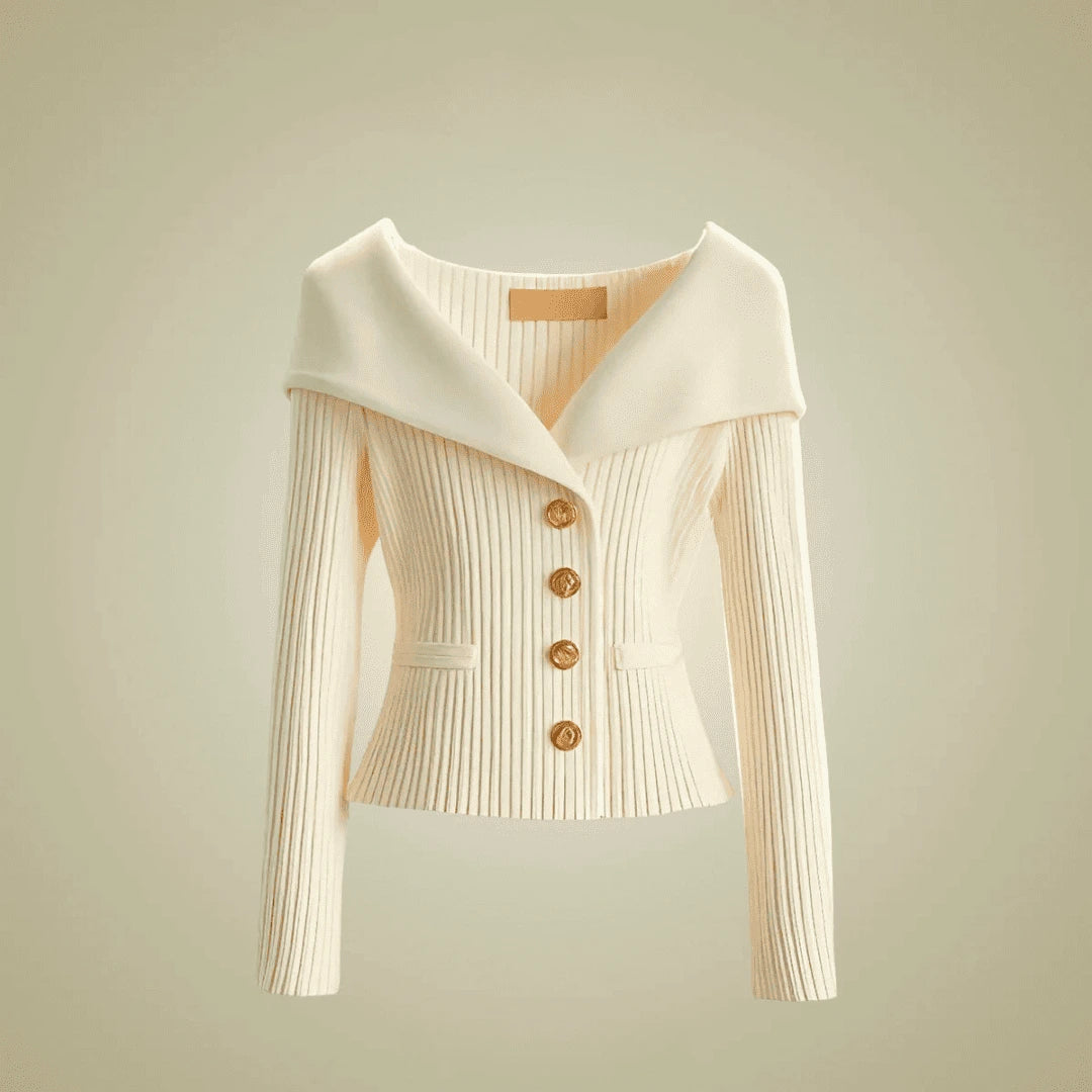 Bardot-Strickjacke