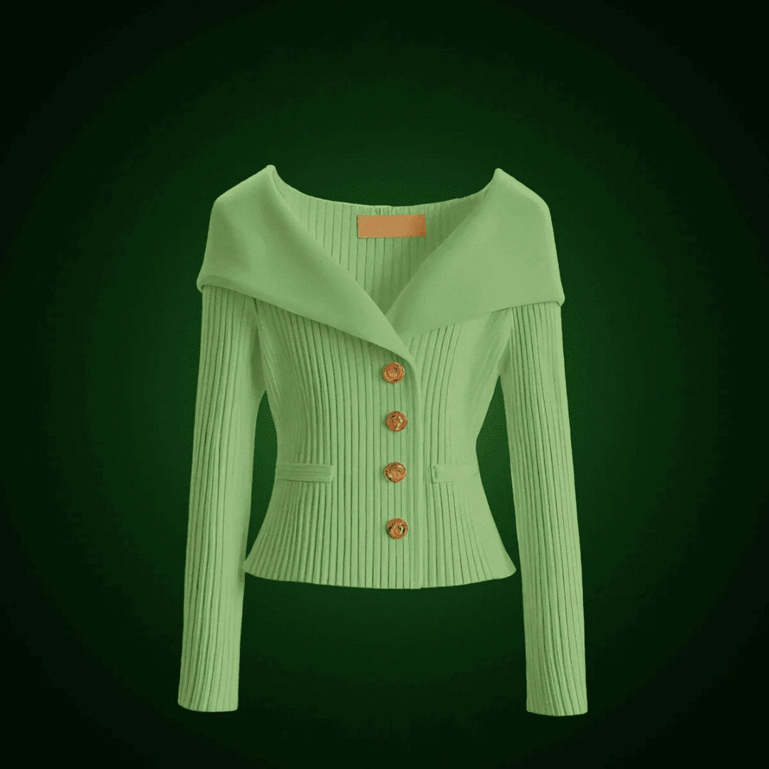 Bardot-Strickjacke