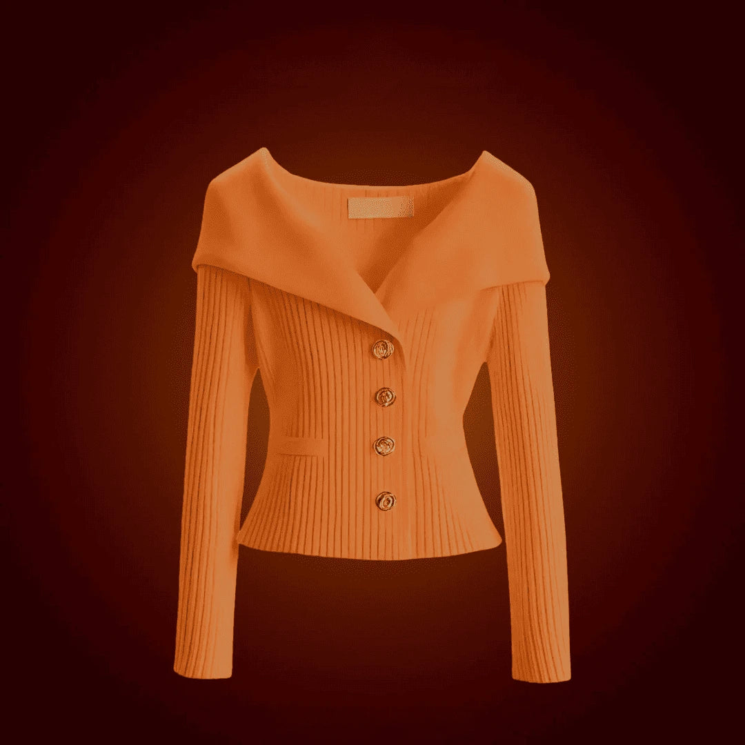 Bardot-Strickjacke